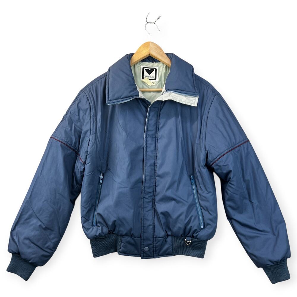 Vintage Obermeyer Mens Puffer Ski Snow Jacket Lined Full Zip Medium 90s Retro Y2